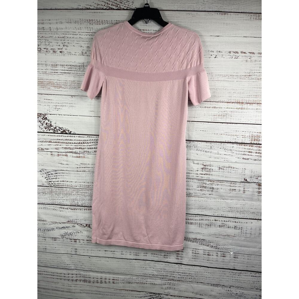 Leggiadro Sweater Dress Women's Size S Pink Cotton Silk Knit Short Sleeve Italy - Picture 9 of 9